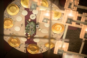 Reflection of table setting